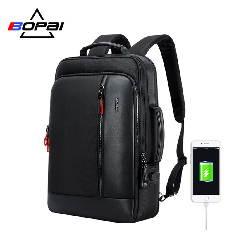BOPAI многофункциональный мужской рюкзак для ноутбука с зарядкой от usb 15,6 дюймов, мужской рюкзак для путешествий с защитой от кражи для подростков, дропшиппинг