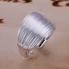 Женские посеребренные кольца, свадебные украшения для невесты R018, открытые обручальные кольца anelli donna