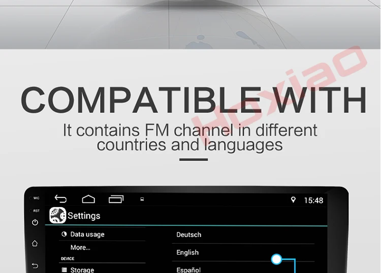 2 din автомагнитола Android плеер 1024*600 HD дисплей 1 din автомобильный проигрыватель с радио и GPS