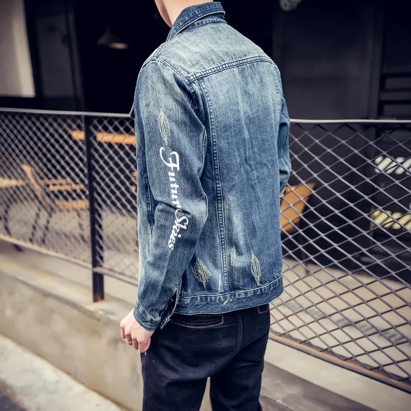 Fashion Spring Autumn Coat Men Plus Size Jacket 2017 Denim Coats #TNT75 | Мужская одежда