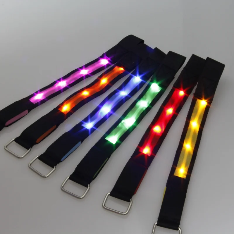 New 2018 5pcs/lot Light Up Toys Nylon Waterproof Led Flashing Bracelet Custom Luminous Wristband For Party Decoration Supplies | Дом и сад