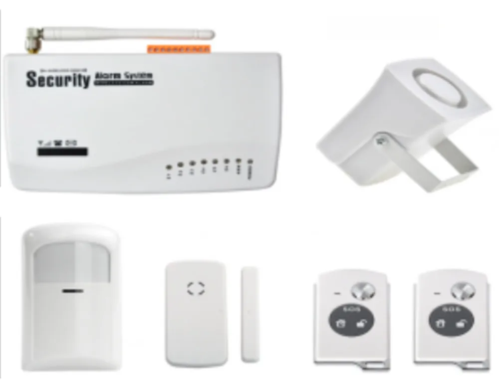 With New Siren and New Remote Control Wireless GSM Alarm System