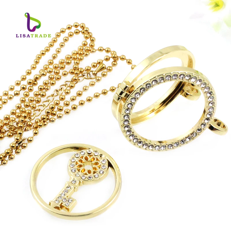 1 шт.! Мое ожерелье в форме монеты полые 33 мм Монеты диск для женщин подходит 35