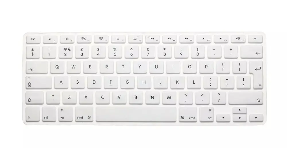 White Евро ЕС английская компьютерная клавиатура чехол Для iMac силиконовый ноутбук протектор для Macbook Air Pro retina 13 15 - Цвет: White