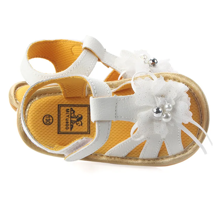 Новинка детские сандалии с цветочным принтом для девочек из искусственной кожи