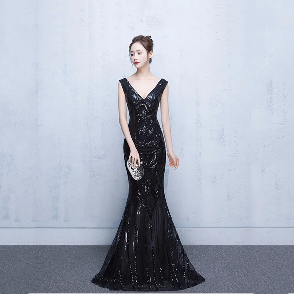 Элегантное длинное вечернее платье Robe De Soiree без рукавов для выпускного вечера 2020
