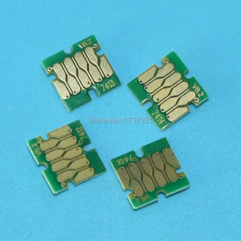 Картридж чип T741X T7411 T7412 T7413 T7414 для Epson F6200 F6070 F7070 F7170 F7100 F7000 F6000 F9200 F7200 F9270 F7270
