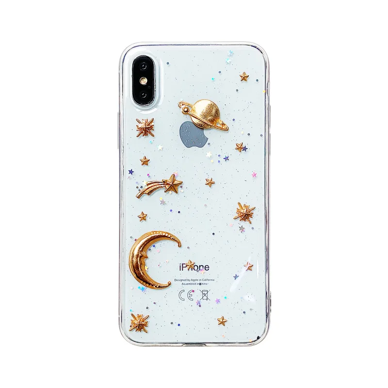 Блестящий чехол со звездным небом для телефона iPhone XS Max чехлы 7 XR X 6 6S 8 Plus мягкий
