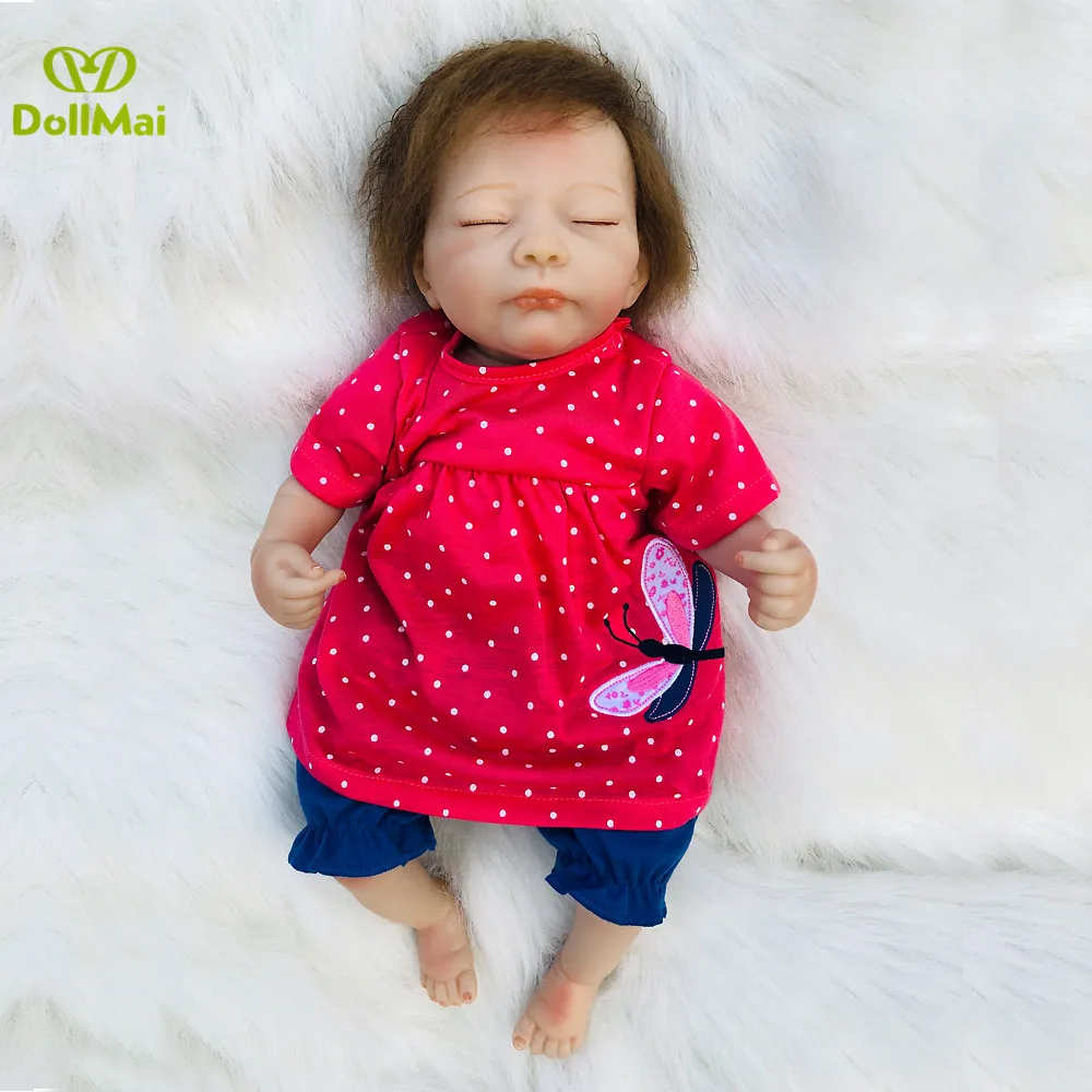 Кукла Reborn силиконовые игрушки для новорожденных подарок bb bonecas bebes reborn 19 "46