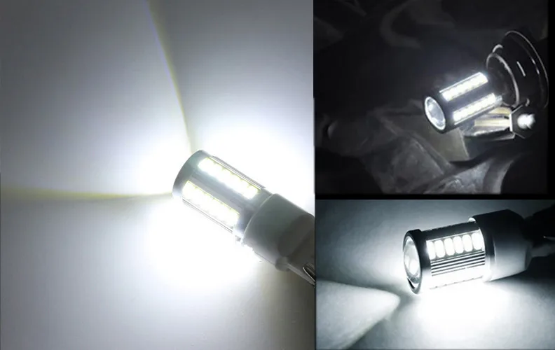 YHKOMS 33 SMD высокая яркость 5630 5730 Чипсет T20 тормозной светильник 7440 7443 светодиодный лампы красный для W21W W215W W3X16D W3X16Q обновления лампы