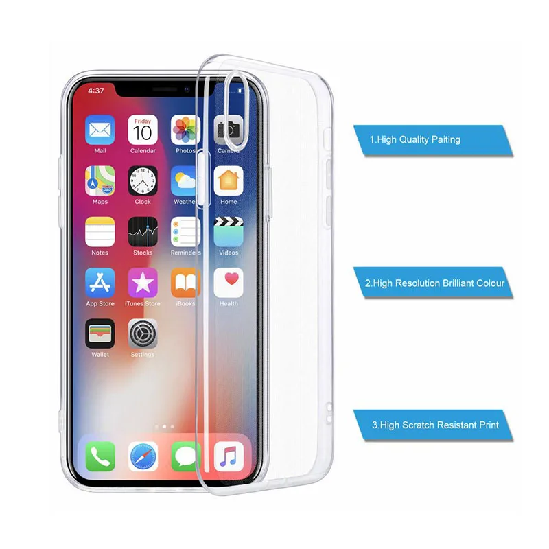 Для iPhone X Case LONGNEWS тонкий чехлов из термопластичного полиуретана (TPU) Обложка для