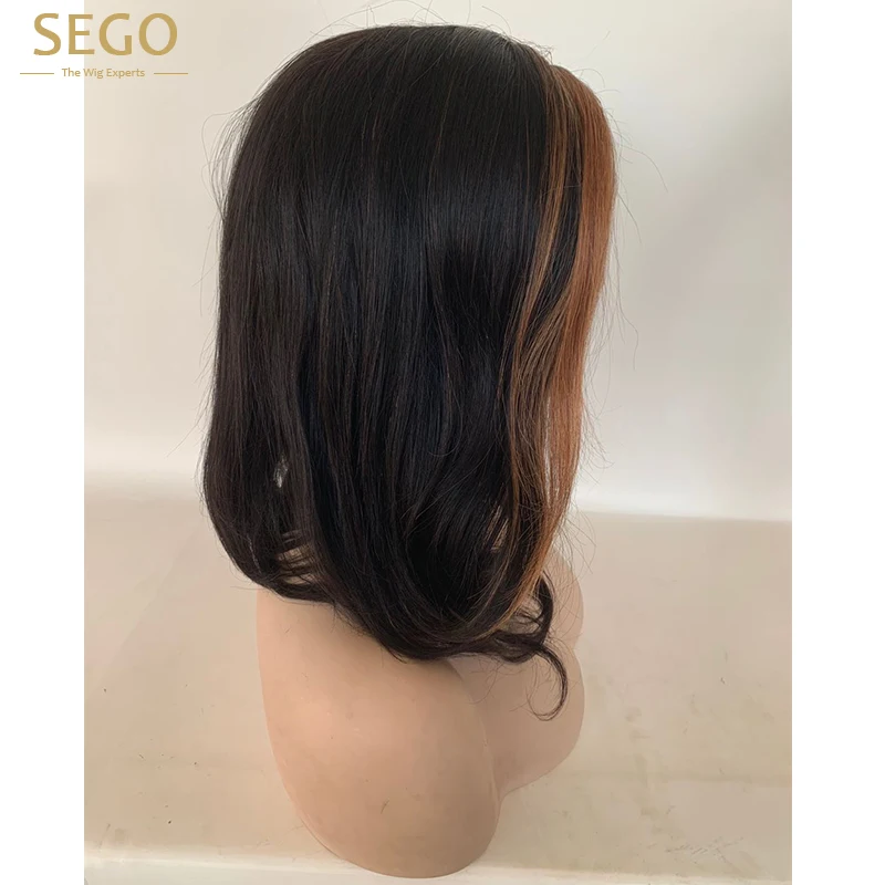 SEGO 13*4 Боб кружева передние человеческие волосы парики 130% плотность