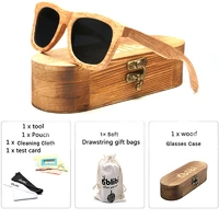 2019 handmade vintage wood sunglassesbamboo wooden polarized sunglasses for mengrey gafas de sol hombre