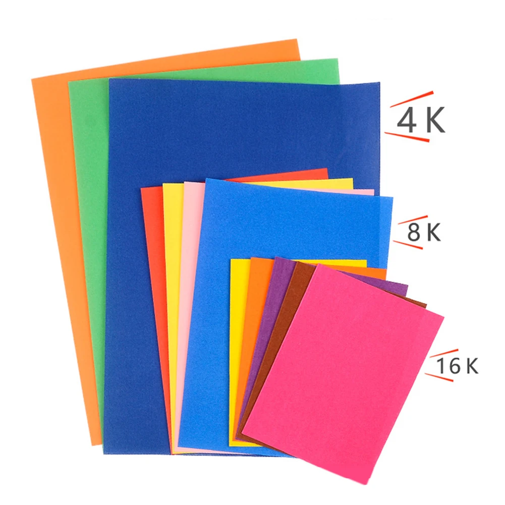 Drawing Paper Bright Color For Children DIY Crafting Glitter Art Sheets 10 Colors Supplies Crayon | Канцтовары для офиса и