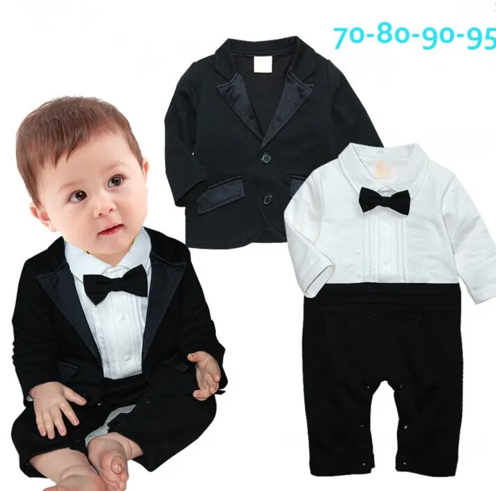 PureMilk newborn clothing set bebes baby boy clothes rompers+ coat with tie |