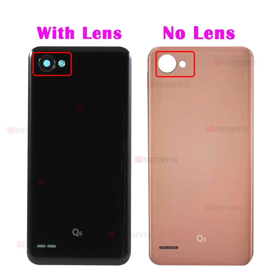 NEW Original For LG Q6+ Back Battery Cover Rear Door Housing Case Replacement For LG Q6 Battery Cover with Lens Q6 mini housing
