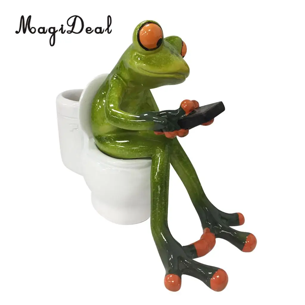 

Home Decorative Kawaii Yoga Frogs Figurine Kid's Toy Modern Resin Home Sculpture Resin Model Animal Crafts Decor Gifts