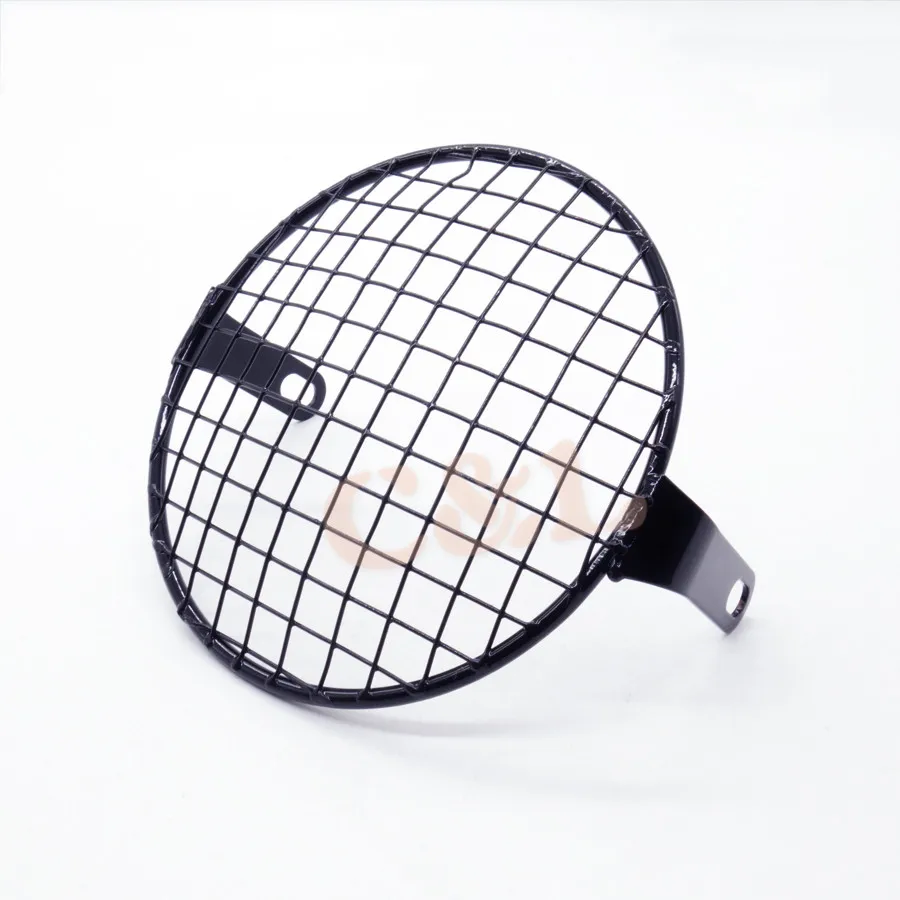 Мотоциклетный черный металлический Ретро-гриль с боковым креплением налобный