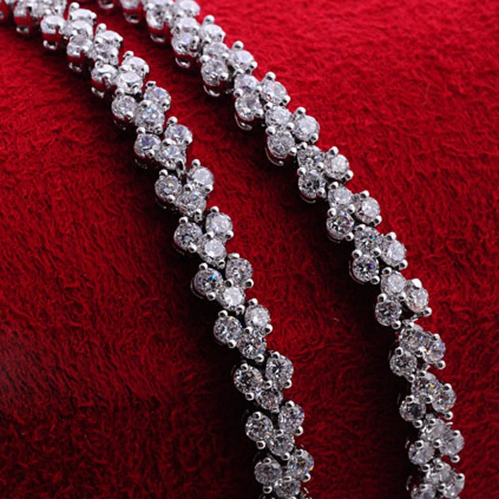

Bridal Bracelet White Gold Filled Delicate Womens Bracelet Wrist Chain 18cm