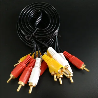 1 5 м 3 RCA к аудио видео кабель штекер штекеру 3RCA Аудио Видео AV провод для DVD TV|Кабели