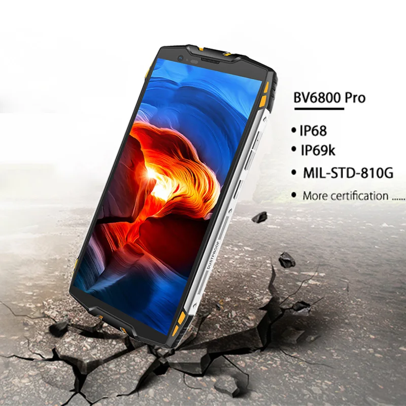 Смартфон Blackview BV6800 Pro IP68 IP69K Face ID 5," FHD 4 Гб+ 64 Гб 16,0 Мп мобильный телефон Восьмиядерный Android 8,0 NFC 4G мобильный телефон