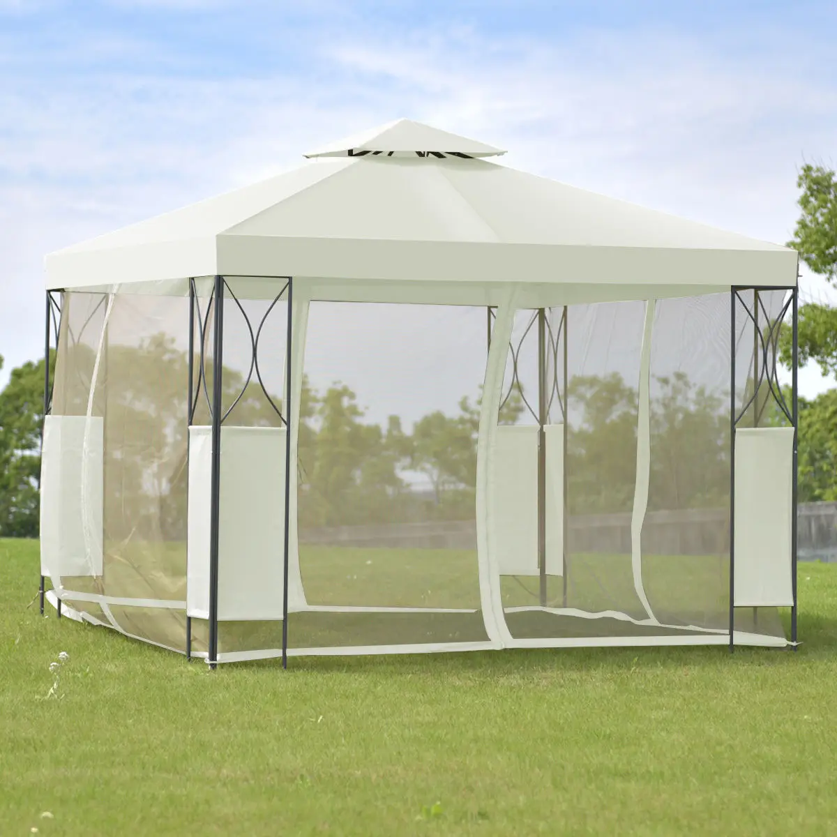 Goplus 2 х уровневые 10 'X10 'Gazebo навес тент укрытие Свадебная вечеринка Сталь