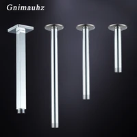 10202530cm length chrome brass concealed shower arm wall mounted ceiling head pipe square round bathroom shower arm pole pipe