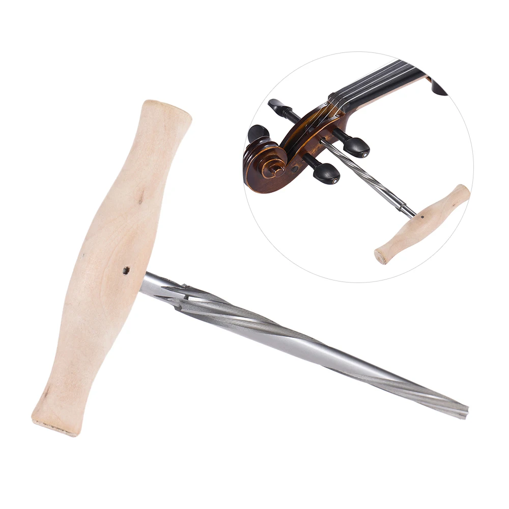 Спиральная Скрипка Peg Hole Reamer 1:30 коническая Высокоскоростная сталь с деревянной