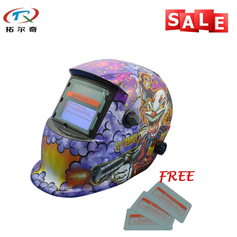 

Solar Auto Darkening Welding Helmet Semi-automatic Welding Helmet Mask Mig Arc Tig Welder Machine TRQ-HD03 with 2233de