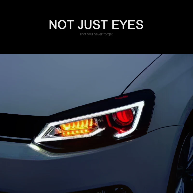 CNSUNNYLIGHT для VW/Volkswagen Polo 2011- Автомобильная фара в сборе светодиодный DRL сигнал поворота ксенон HID проектор Объектив Plug and Play