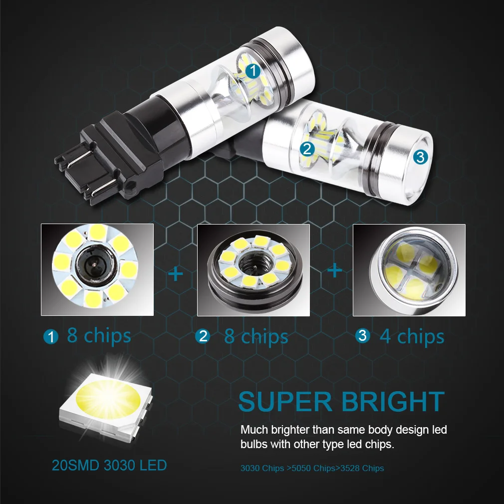 S& D H8 H11 9006 HB4 светодиодный лампы 3157 7443 1156 BA15S 1157 BAY15D светодиодный 360 градусов светильник 12V~ 24V 20SMD Lampochka Bombillas