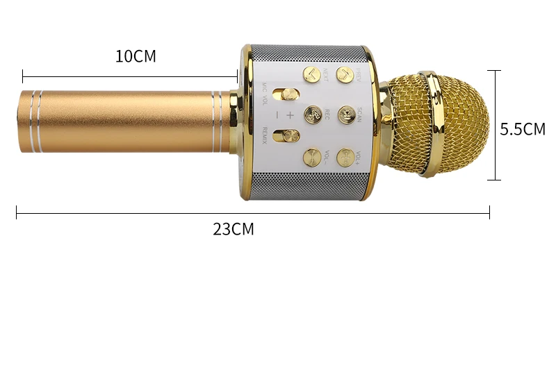 WS858 Bluetooth колонки микрофон волшебный караоке микрофон беспроводной конденсаторный профессиональный ручной Студийный микрофон смартфон плеер