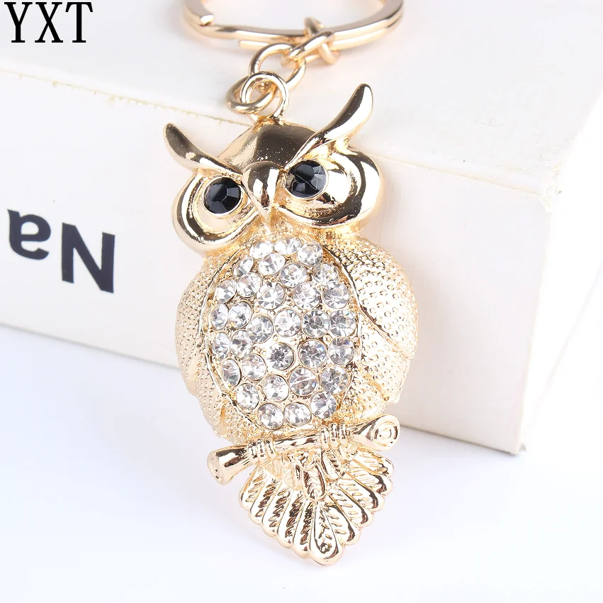 

Owl Bird Turtle Pendant Charm Rhinestone Crystal Purse Bag Keyring Key Chain Accessories Wedding Party Lover Friend Gift