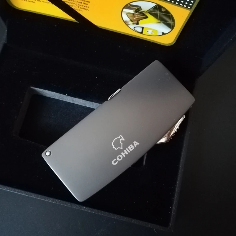 COHIBA сигарета зажигалка в форме коробки для сигарет защита от ветра 2 струйный