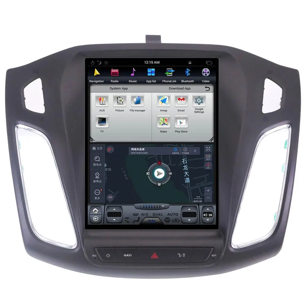 Автомобильный DVD плеер в стиле Тесла на Android 8 1 с большим экраном GPS навигацией для