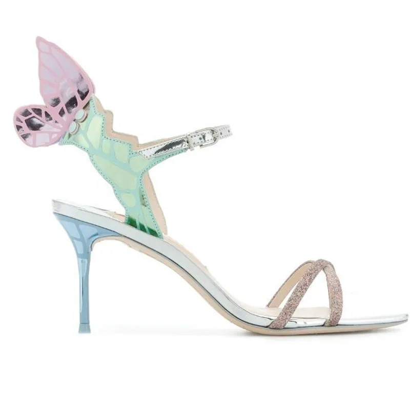 Qianruiti Zapatos Mujer босоножки с бабочками модельные туфли крыльями ангела женские