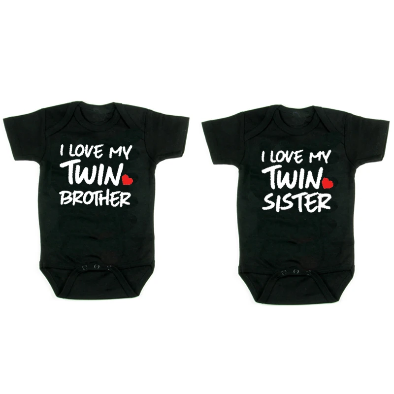 Летняя модная одежда для близнецов костюм с короткими рукавами новорожденных