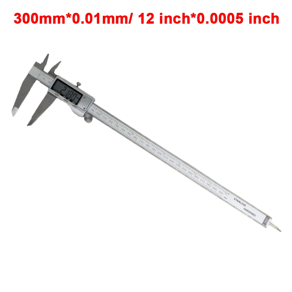 Sliver 300mm Caliper NEWACALOX 150 мм/0,01 мм ЖК-экран цифровой штангенциркуль измерительный инструмент 0-6 дюймов электронный из нержавеющей стали прецизионный метрический испытательный инструмент - Цвет: Sliver 300mm Caliper