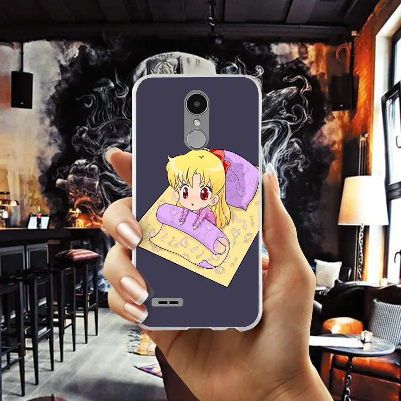 Мультфильм Сейлор Мун Мягкие силиконовые ТПУ чехол для телефона LG K4 K7 K8 K10 2017 G2 G3