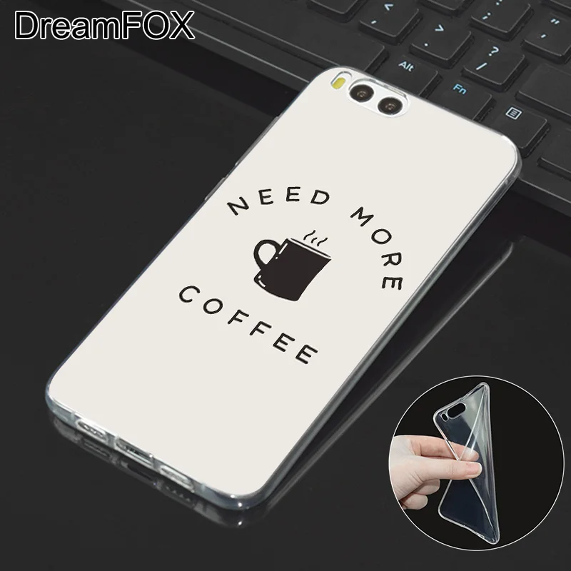 DREAMFOX M118 нормально но сперва кофе Мягкий ТПУ силиконовый чехол для Xiaomi Mi Note 2 3 4 5 6 8