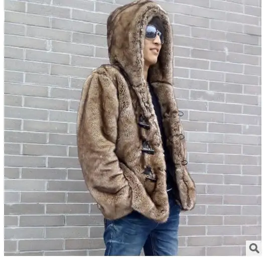 2019 мужские повседневные искусственные меховые куртки верхняя одежда из