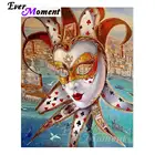 Когда-нибудь момент алмазов картина маска характер Женщины город картина ручной работы мозаика Вышивка крестом Алмазная вышивка домашний декор рукоделие S2F268