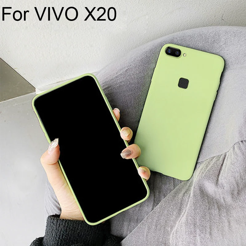 Роскошный мягкий матовый чехол для VIVO X20 простой однотонный Ультратонкий Мягкий