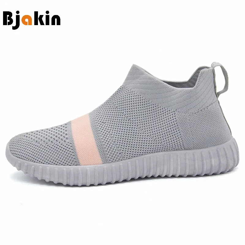 Bjakin/уличные женские кроссовки; коллекция года; спортивная обувь с дышащей сеткой; женская обувь для бега; носки; zapatillas deporte mujer; сезон весна-лето