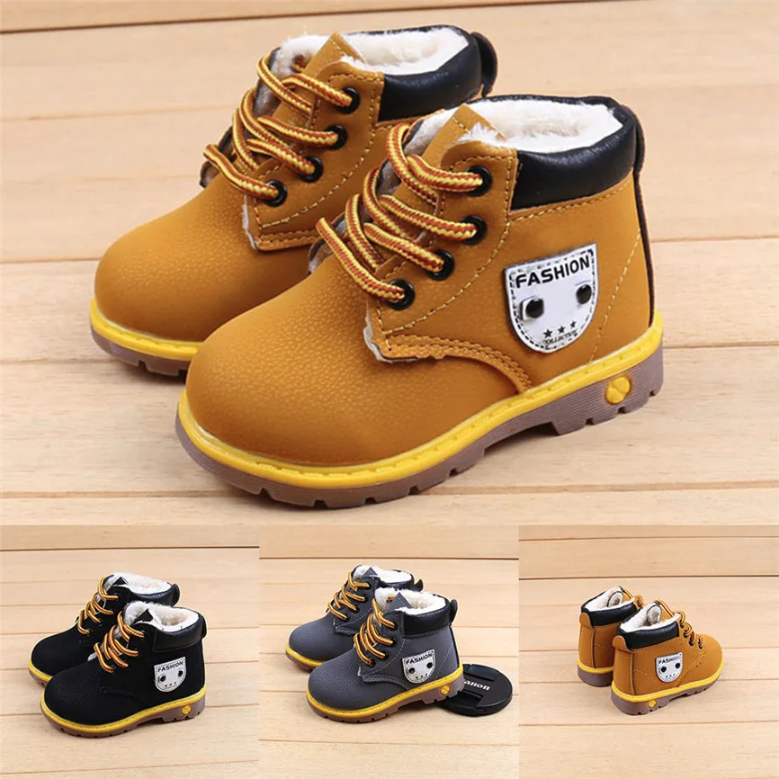 Детская обувь Детские теплые кроссовки Martin для мальчиков и девочек зимние