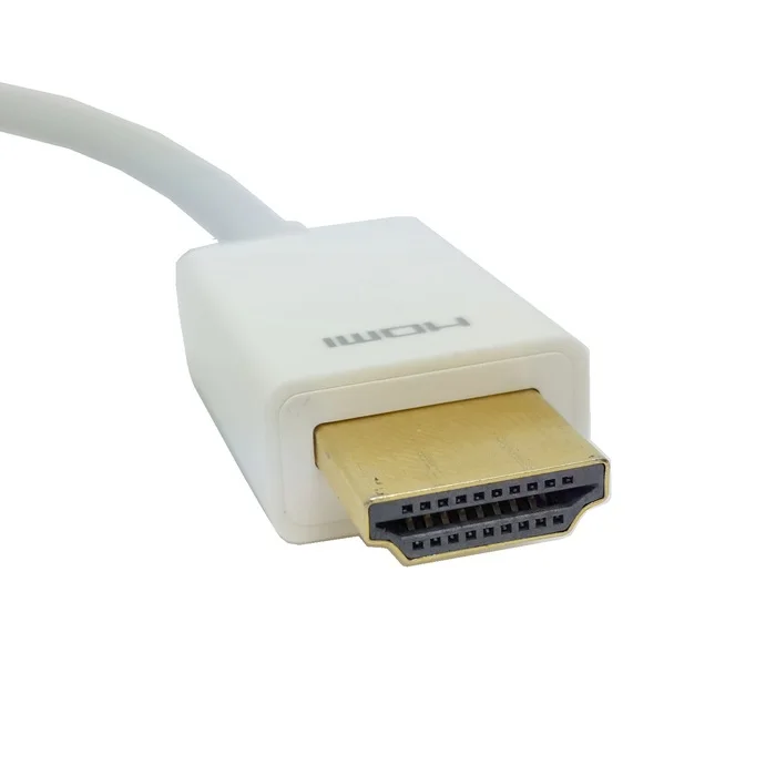 (100 шт./лот) Белый адаптер на выход HDMI VGA 20 см с разъемом Micro USB Power & Audio Video для