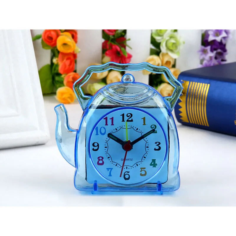 Будильник электронные настольные часы имитация кристалла чайник образный