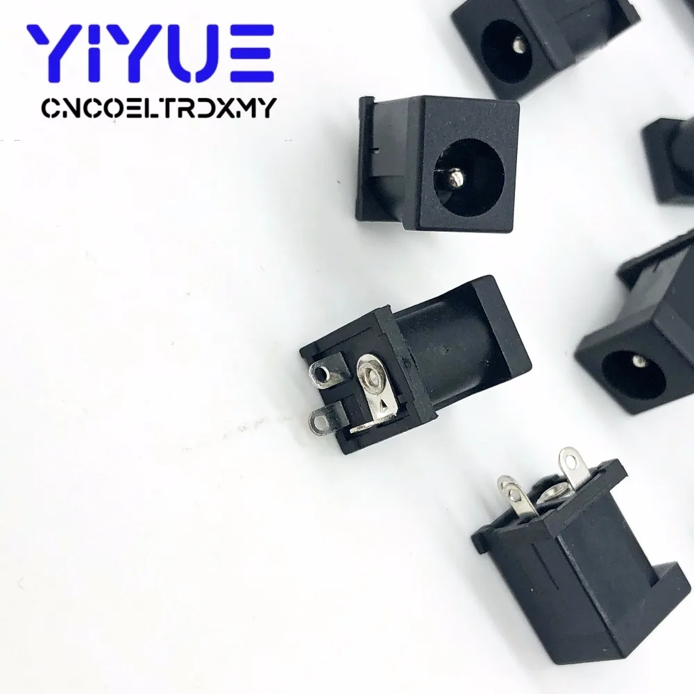 10pcs DC-012A 5.5*2.1MM DC Power Jack socket Connector DC JACK Vertical three feet