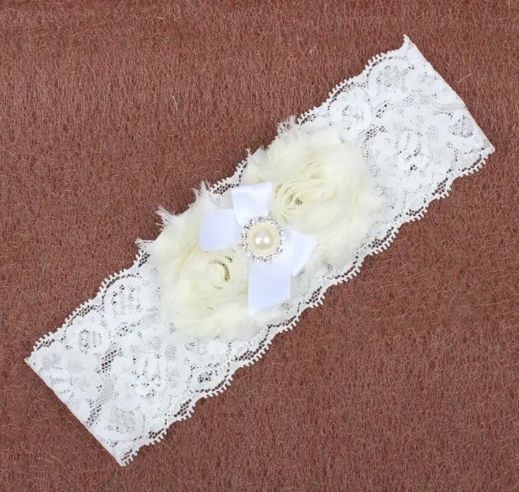 white Бант кружевная Свадебная подвязка, Keepsake, что-то синее на заказ подвязка, детские синие подвязки - Цвет: white