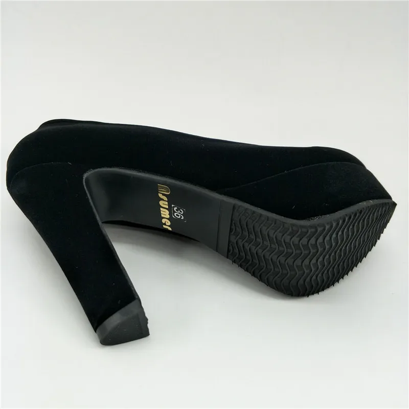 Asumer/Новое поступление летние женские туфли-лодочки из pu искусственного нубука на